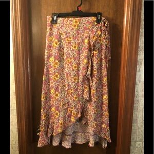 NWT Flowery Wrap Around Skirt